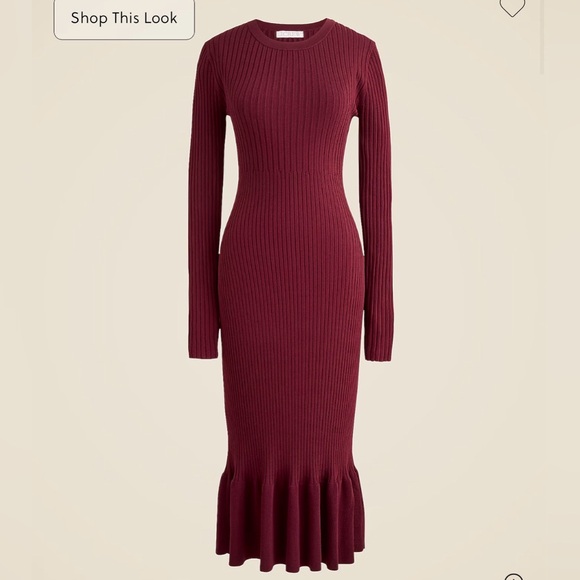 J.Crew Super-stretch ruffle sweater-dress - Picture 2 of 13